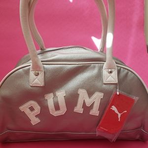 Puma campus handbag, medium size, metallic